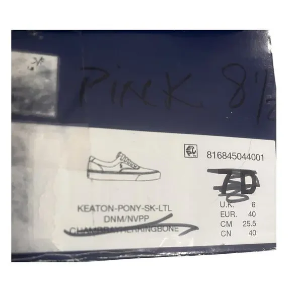 Ralph Lauren Pink Men’s Keaton Canvas Leather Trim Sneakers NWB